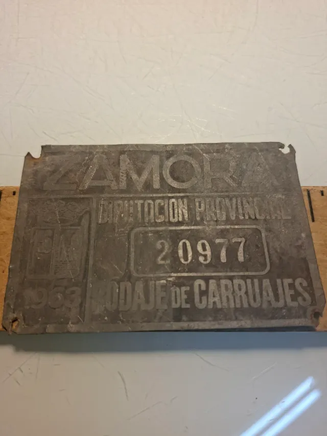 Lote 5 Placas Antiguas Carruaje