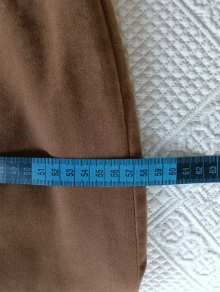 Falda imitación ante marrón