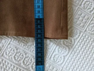 Falda imitación ante marrón