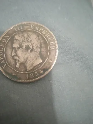 Moneda Napoleón III Emperador 1854