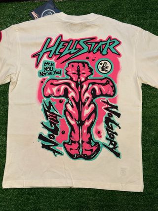 Camiseta Hellstar Blanca y Rosa