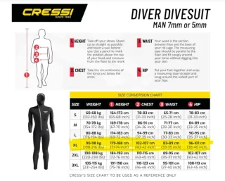 Traje de buceo Cressi 7mm/5mm hombre Talla XL