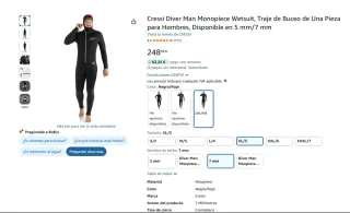 Traje de buceo Cressi 7mm/5mm hombre Talla XL