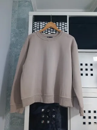 Sudadera Zara Beige Talla M