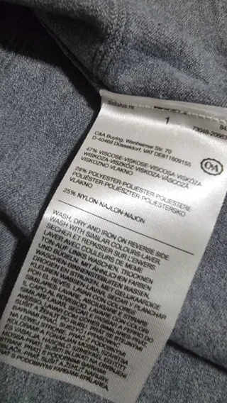 Rebeca larga gris mujer Talla L