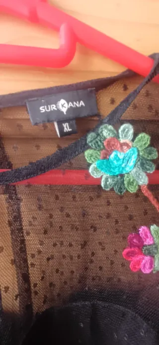 Blusa de gasa bordada