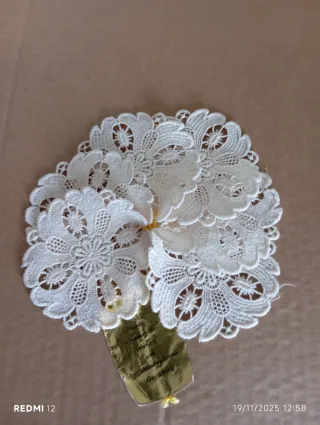 Pizzo rotondo beige hobby cucito