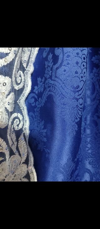 Traje Fallera Damasco y Manteletas