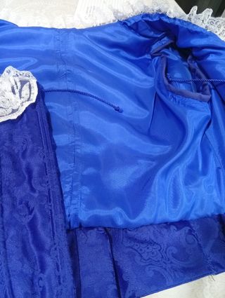 Traje Fallera Damasco y Manteletas