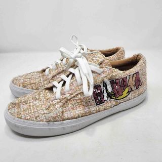 Zapatillas Zara Tweed Beige Lentejuelas