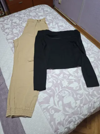 Lote Pantalón y Top Negro