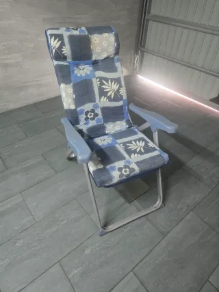 Hamaca plegable tela y metal desenfundables