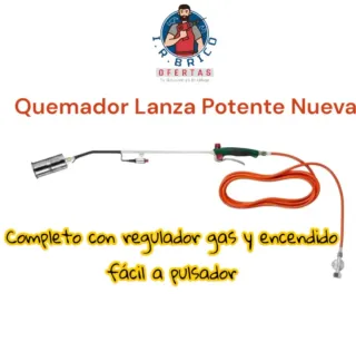 Quemador Lanza Gas Potente con Regulador