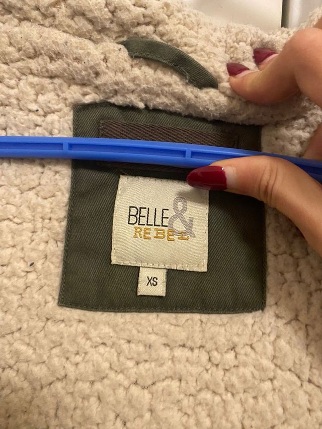 Abrigo verde invierno forro beige Talla xs