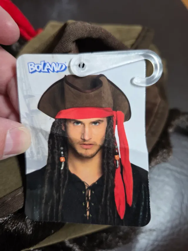 Peluca Pirata Boland Negra y Roja