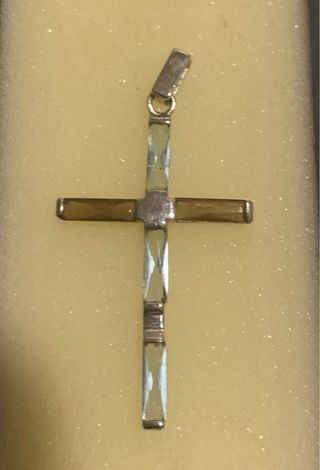 Pulsera y cruz de plata