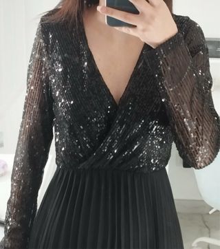 Vestito lungo con paillettes