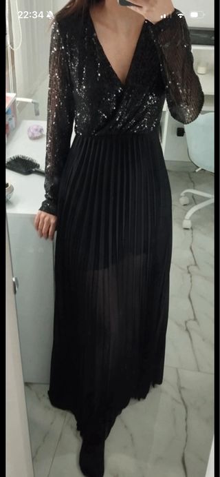 Vestito lungo con paillettes