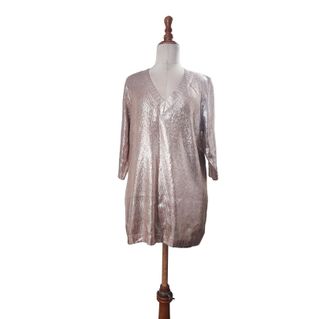 Twinset/ Jersey metalizado oro rosa talla S.