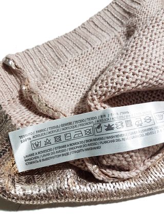 Twinset/ Jersey metalizado oro rosa talla S.