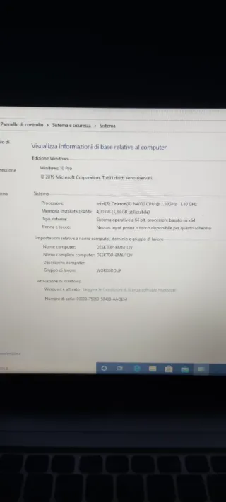 portatile asus vivobook X540M NUOVO MAI USATO