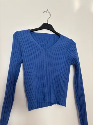 Camiseta manga larga azul