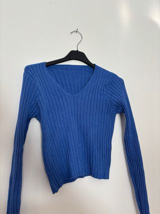 Camiseta manga larga azul