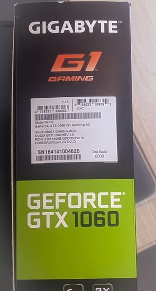 Gigabyte GTX 1060 G1 Gaming 6GB GDDR5