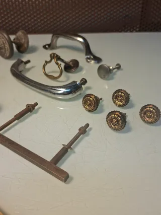 Lote pomos y tiradores vintage