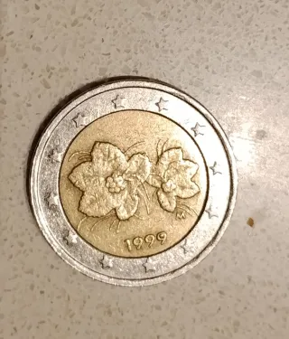 Moneda 2€ Finlandia 1999 Flores