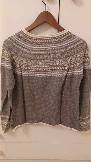 Jersey fino Springfield gris cenefas