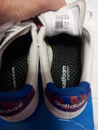 Zapatillas Adidas Blancas y Azules