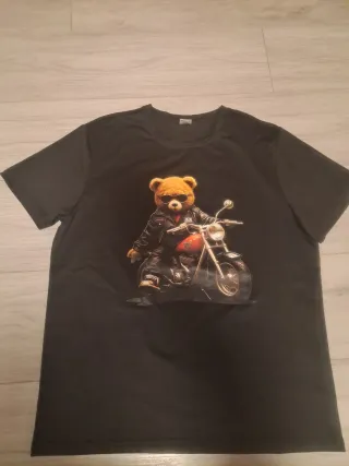 Camiseta Oso Motero Negra