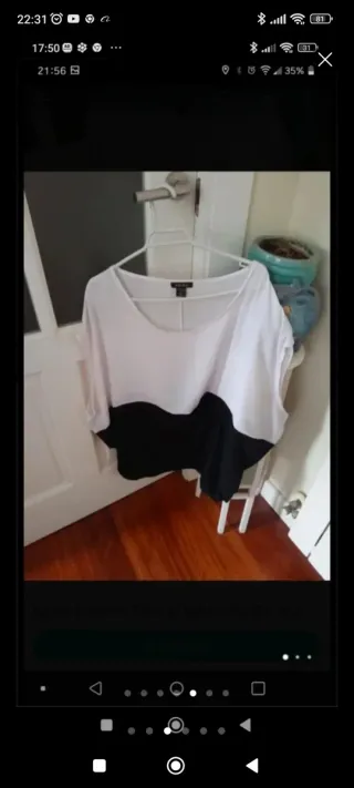 Camiseta bicolor talla única