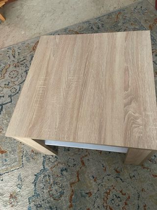 Tavolino da caffè in legno e bianco