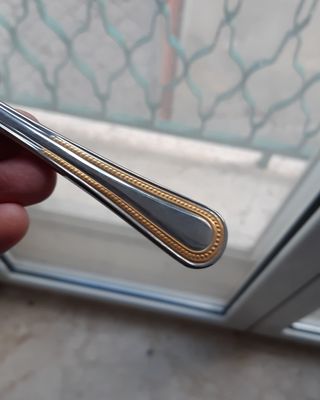 Posate da dolce Gottinghen oro e acciaio inox