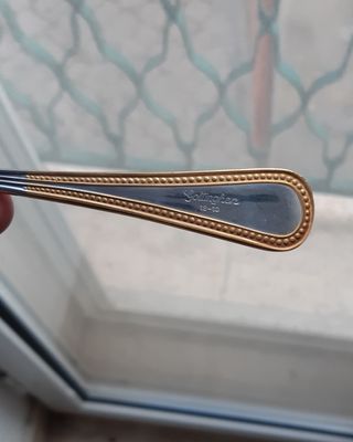 Posate da dolce Gottinghen oro e acciaio inox