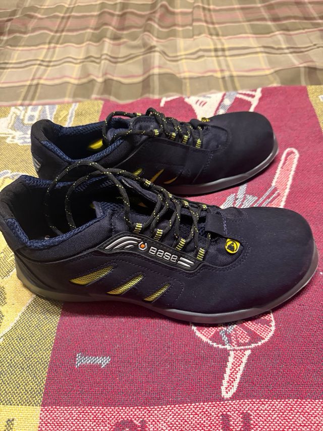 Zapatos de seguridad Base azul y amarillo