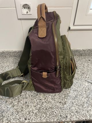 Mochila Abbacino verde y morada