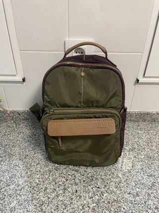 Mochila Abbacino verde y morada
