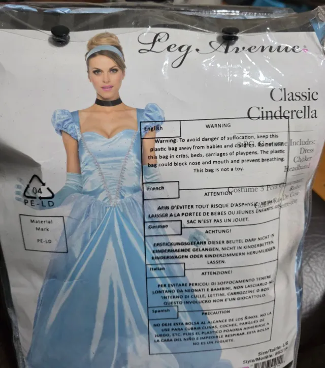 Disfraz Clásico Cenicienta Leg Avenue Talla L