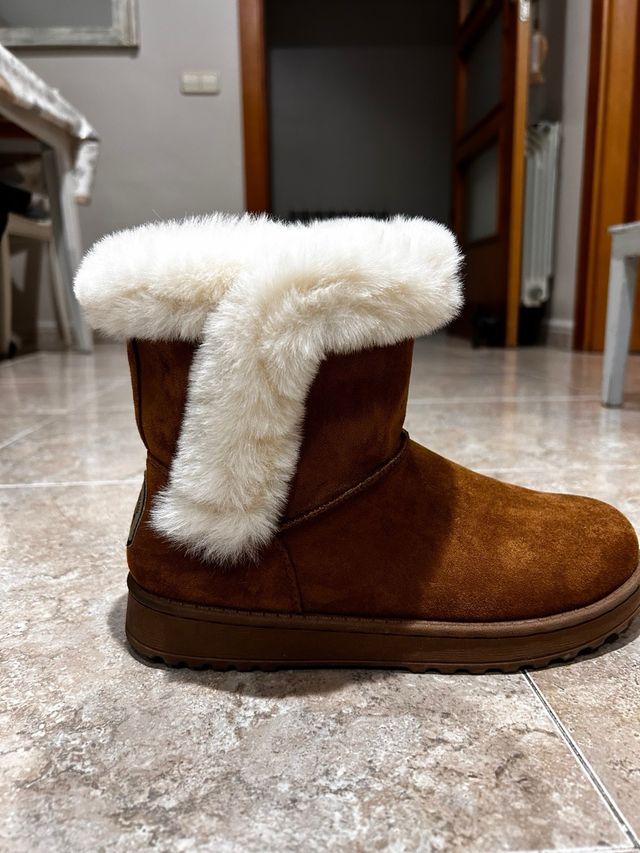 Botas de ante sintético con pelo T-38