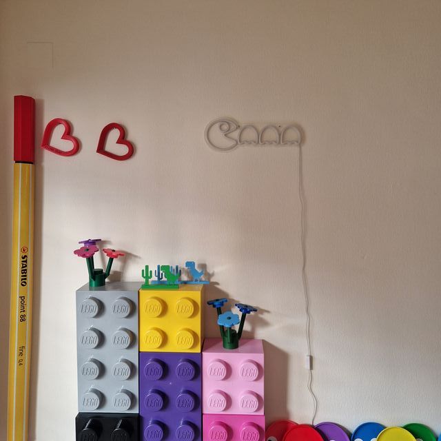 Lampada Neon Pac-Man Multicolore