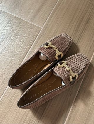 Mocasines Pedro Miralles Marrón y Dorado
