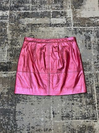 Minigonna Pinko metallizzata fucsia tg S