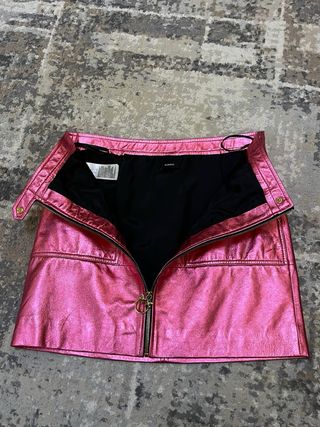 Minigonna Pinko metallizzata fucsia tg S