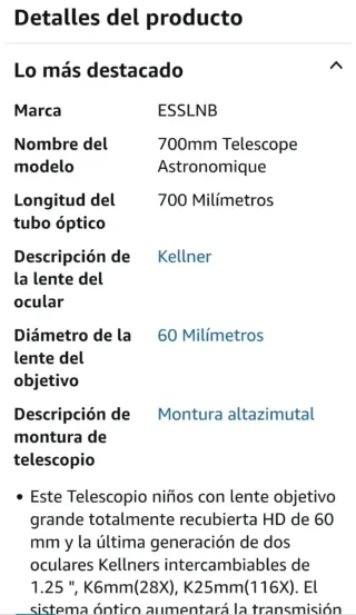 Telescopio azul con trípode