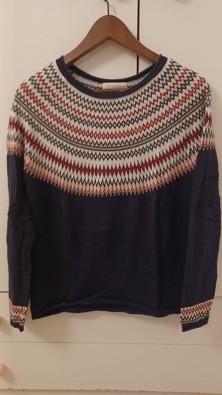 Jersey Springfield azul con cenefas