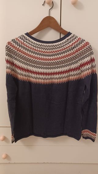 Jersey Springfield azul con cenefas