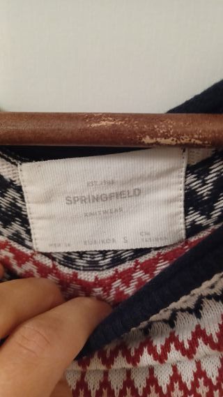 Jersey Springfield azul con cenefas